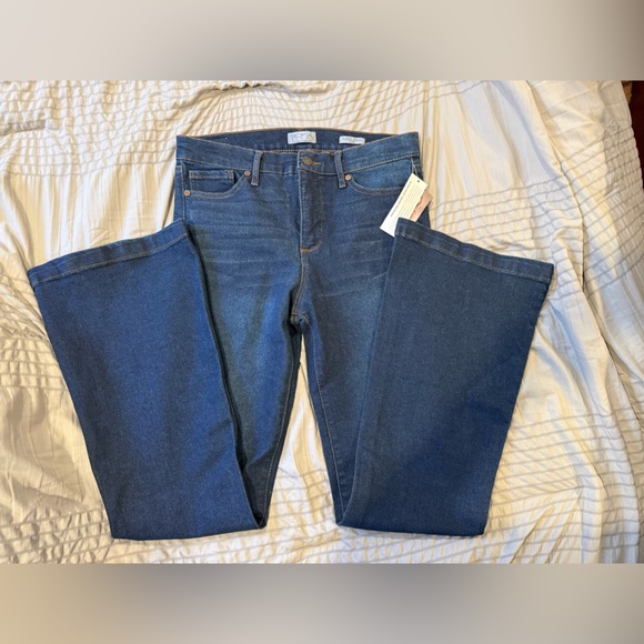 Sofia Vergara Womens Melisa Flare Jeans High Rise Dark Wash Stretch Size 4 - Picture 8 of 8